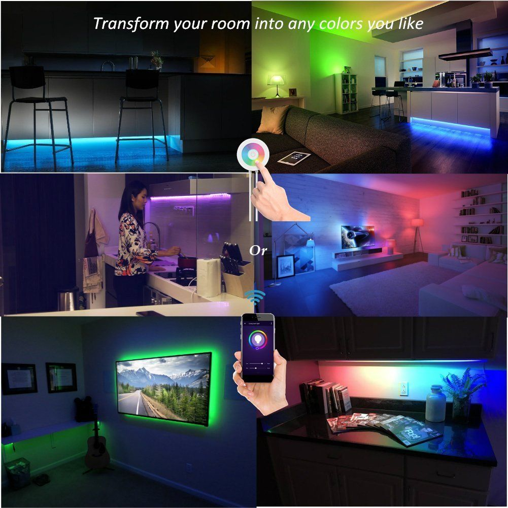 Lombex Smart Wifi Led Light Strip Color Changing Rgb Light within size 1001 X 1001