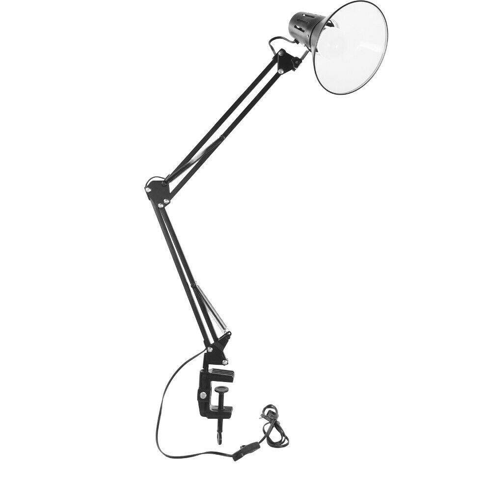 Long Arm Desk Lamp Work Reading Adjustable Folding Clip On Led Table Lightbulb pertaining to proportions 1000 X 1000