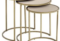 Marbella Antique Brushed Brass 3 Piece Nesting Table Set regarding proportions 1000 X 1000