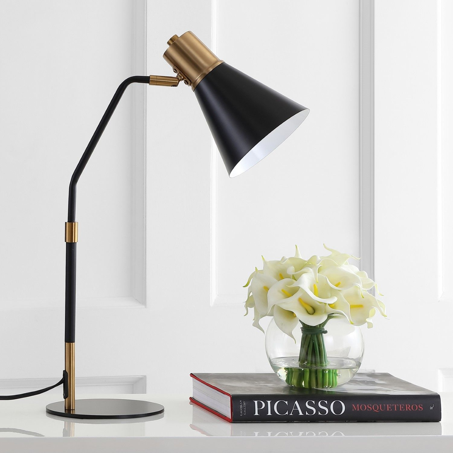 Melbourne 225 Metal Led Task Lamp Blackbrass Gold pertaining to dimensions 1500 X 1500