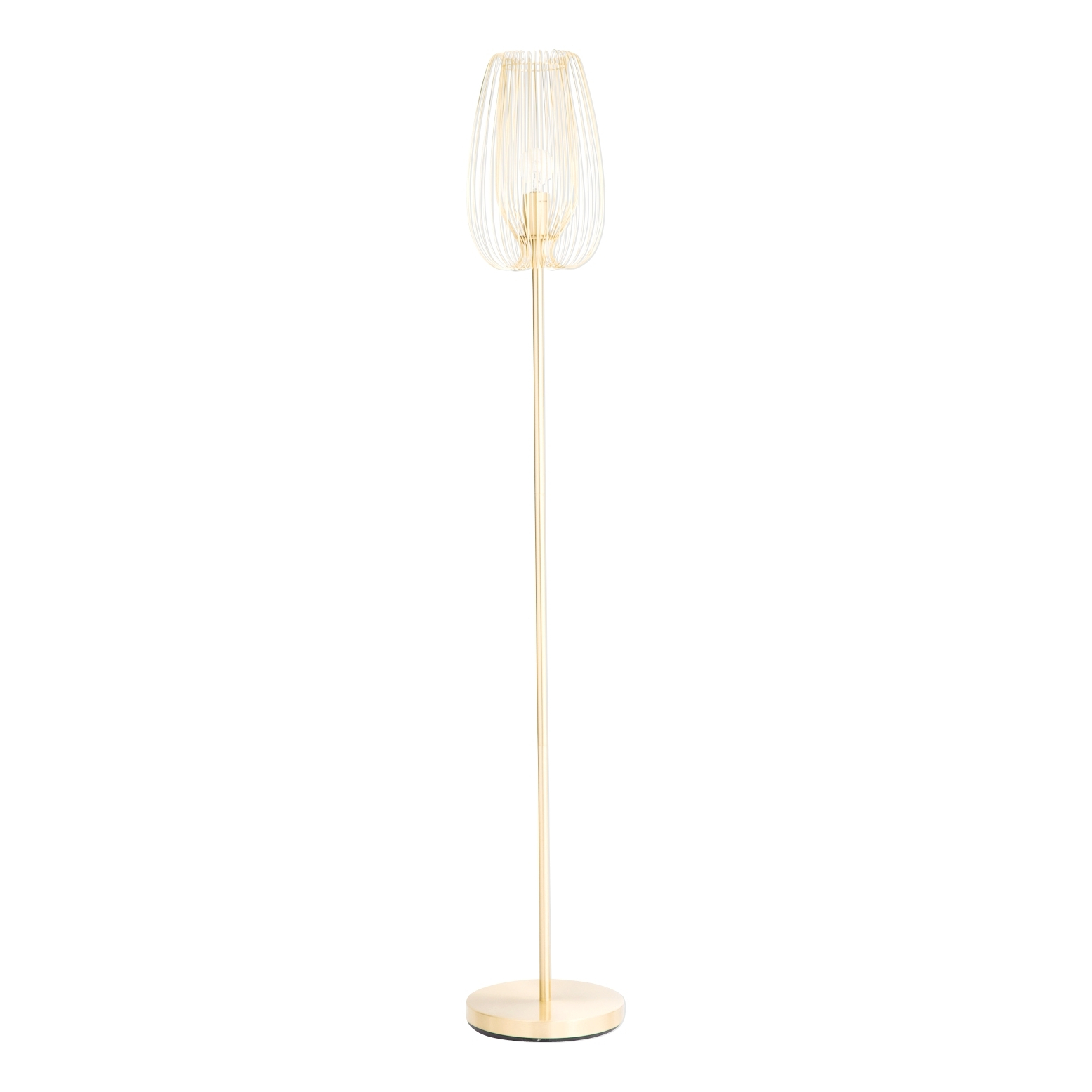 Modern Metal Wire Floor Light Standard Lamp Copper Or Brushed Gold Satin Brass pertaining to dimensions 1555 X 1555