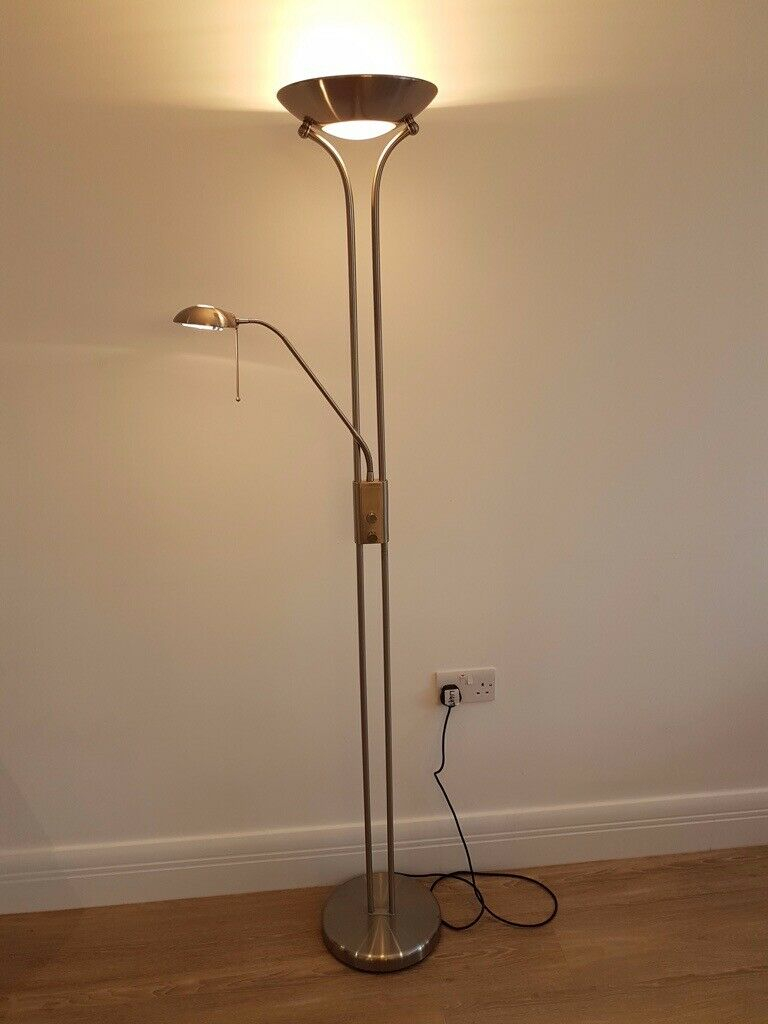 Mother Child Floor Lamp With Uplighter And Reading Light Both With Dimmer Switches In Ripley Surrey Gumtree for measurements 768 X 1024