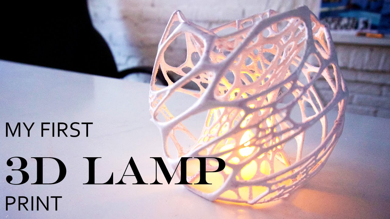 My First 3d Printed Lamp With My New 3d Printer Craftbot Plus for sizing 1280 X 720