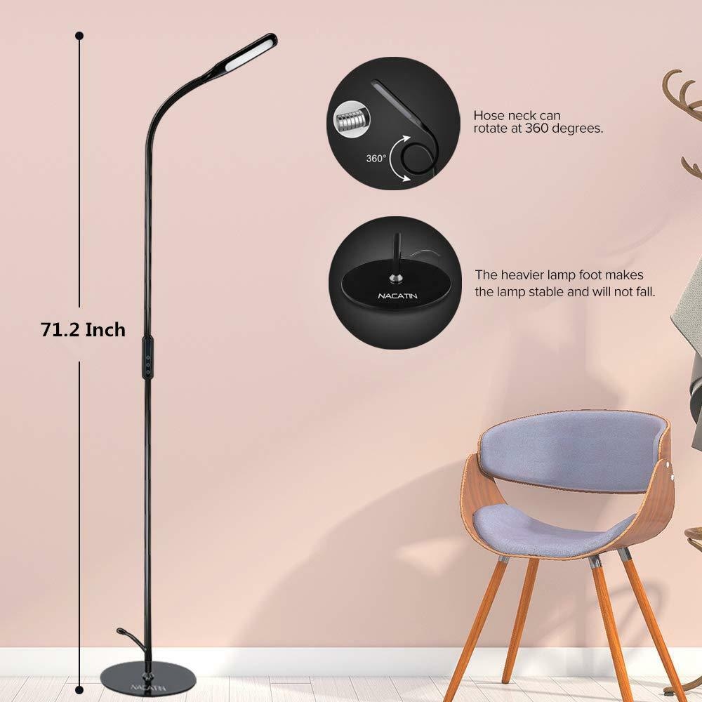 Nacatin Led Floor Lamp For Reading Dimmable Gooseneck Standing Lamp 5 Color for sizing 1000 X 1000