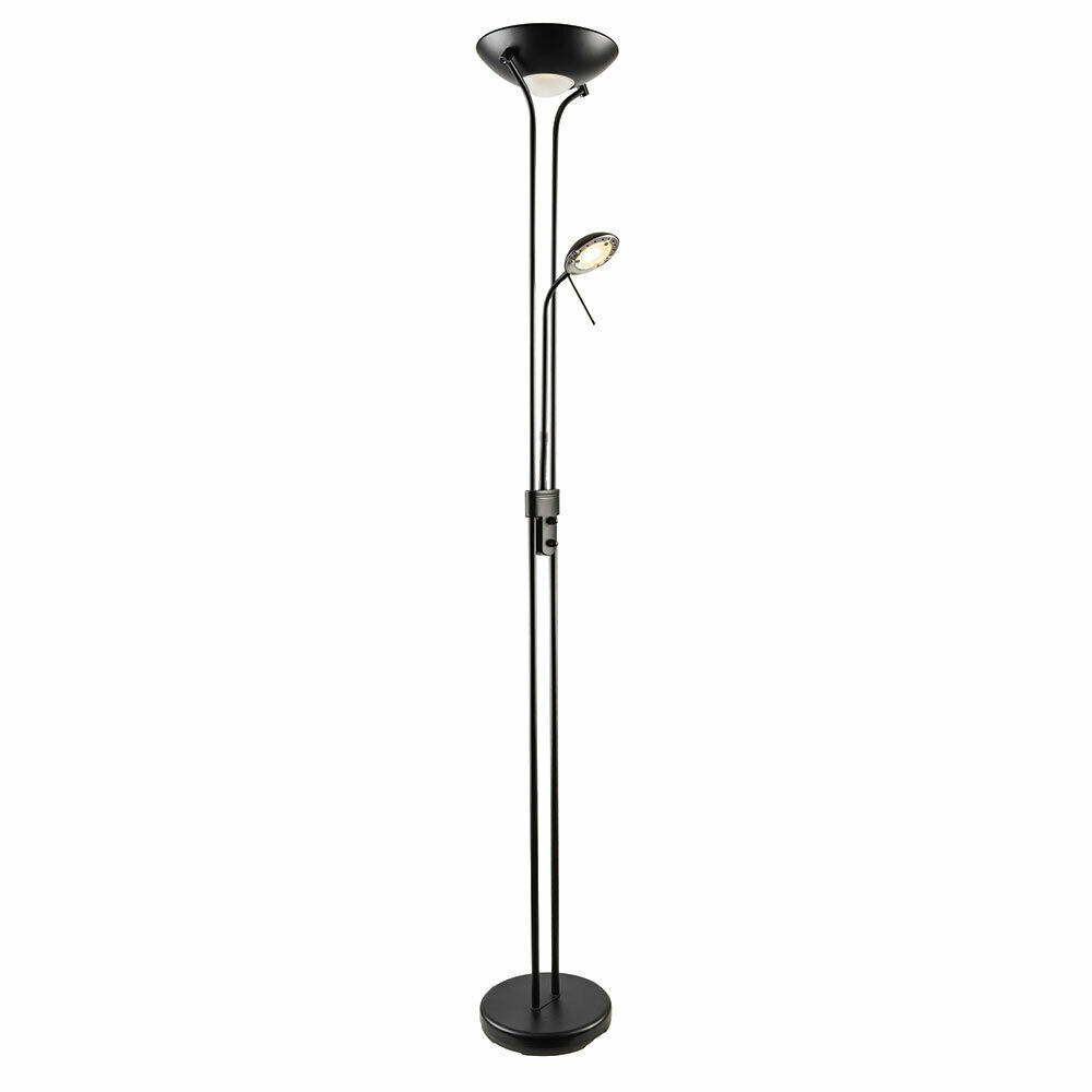 New Mercator Buckley Mother Child Led Uplighter Floor Lamp Dimmable Black regarding size 1000 X 1000