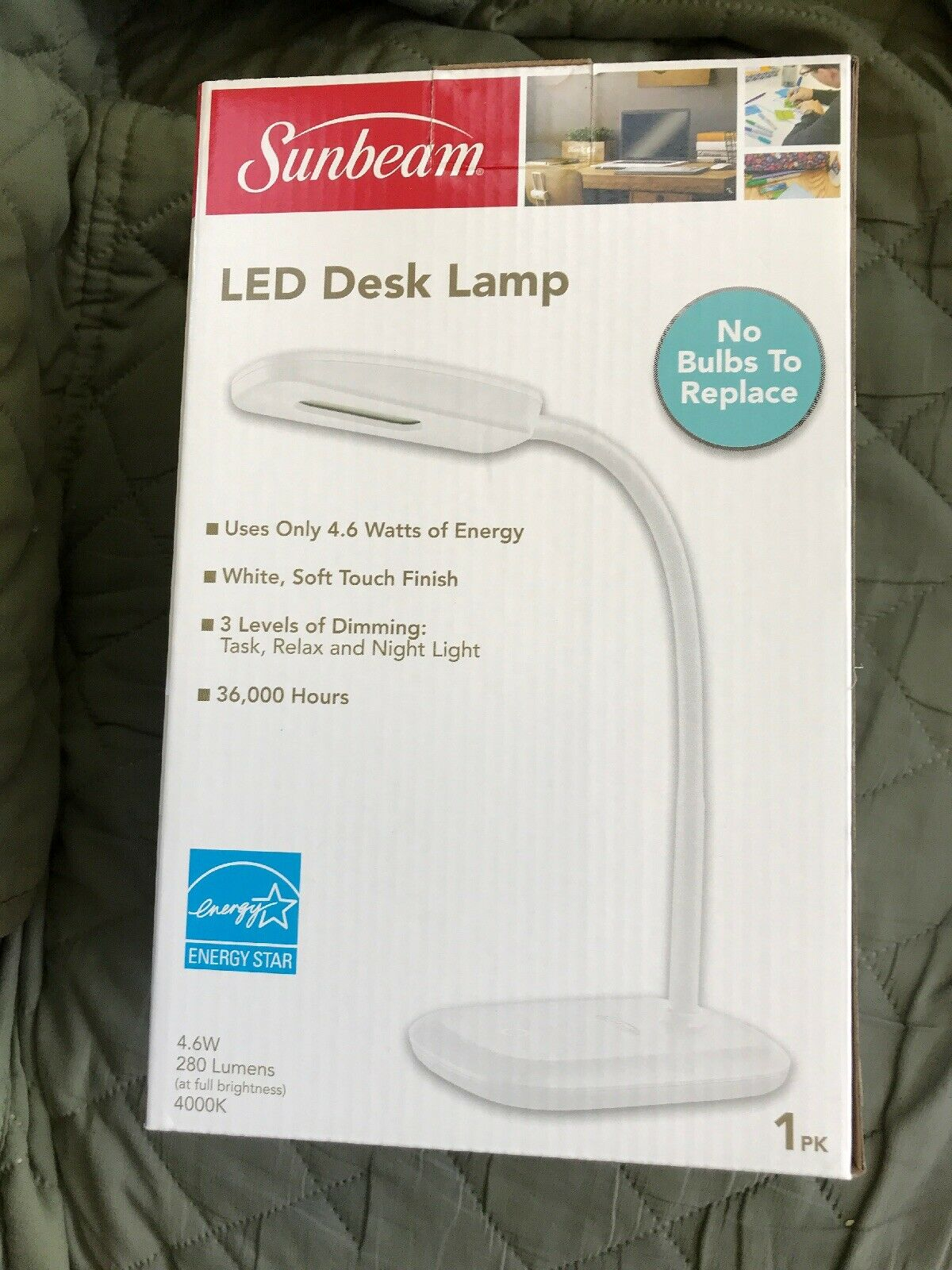 New Sunbeam Flexible Neck Led Desk Lamp Adjustable Light throughout size 1200 X 1600