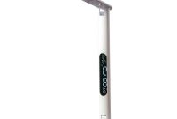 Normande Lighting 18 In White All In One Led Desk Lamp With Digital Clock Calendar And Thermometer in measurements 1000 X 1000