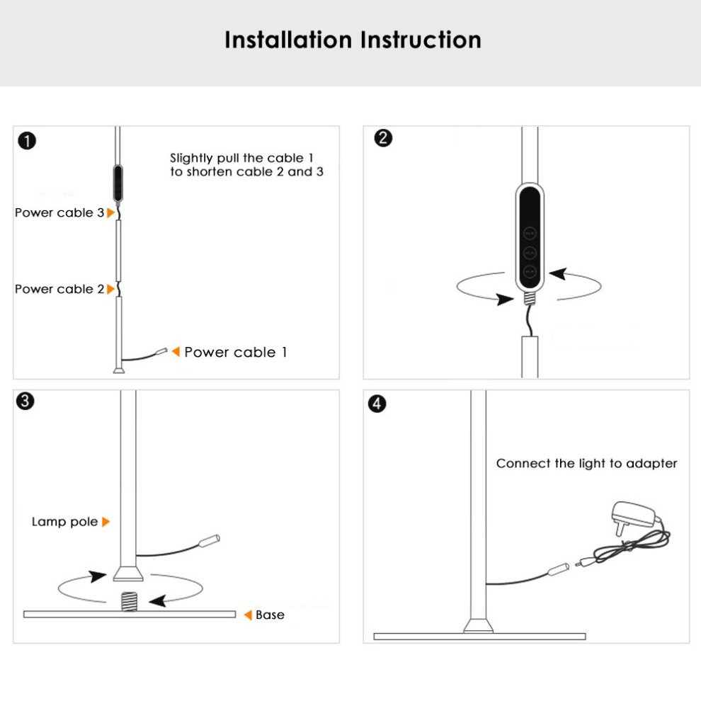 Office Led Reading Standing Lamp With Remote Eye Care Floor throughout measurements 990 X 990