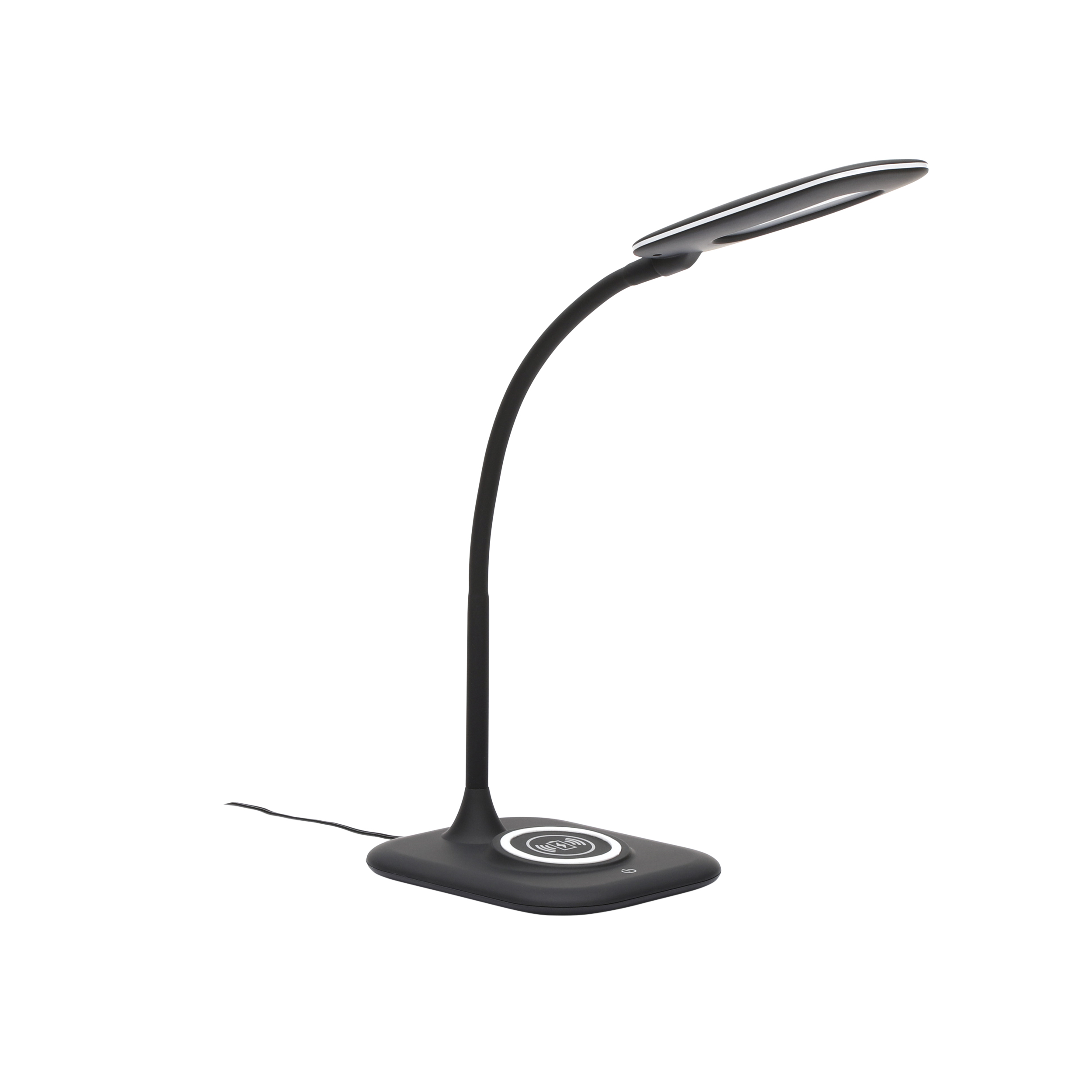 Ofm Essentials Collection Led Desk Lamp With Integrated Wireless Charging Station In Black Ess 9004 Blk with regard to size 2500 X 2500