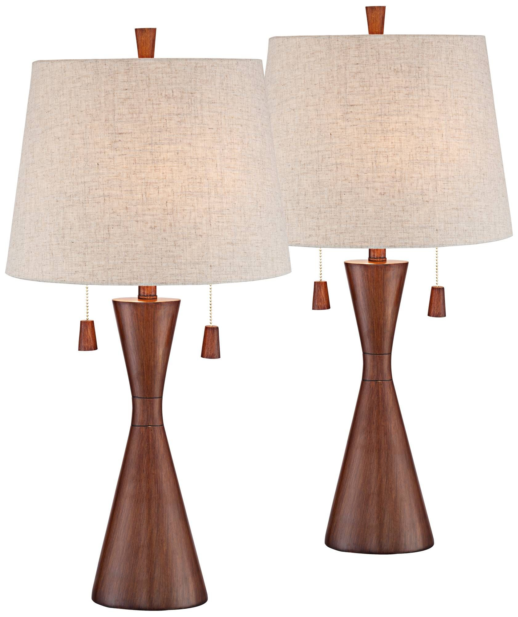 Omar Warm Brown Hourglass Table Lamp Set Of 2 In 2019 for size 1682 X 2000