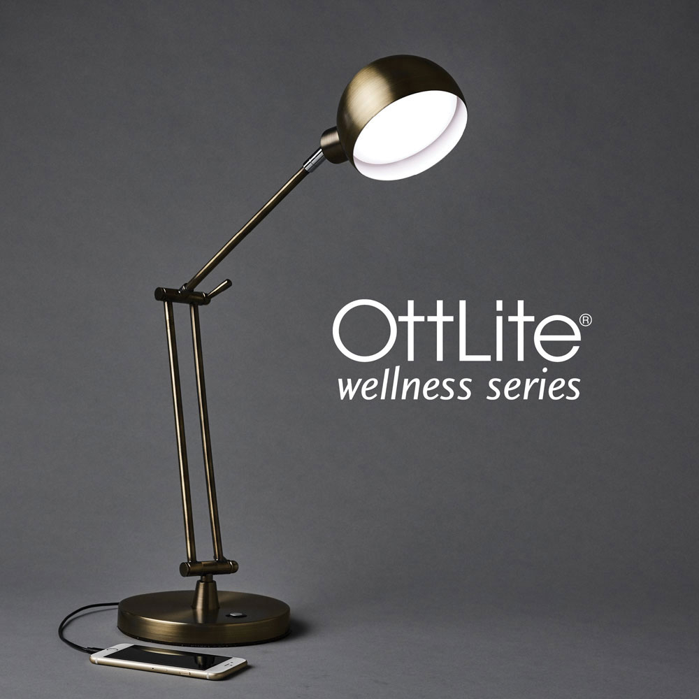 Ott Lite Refine Led Desk Lamp Brass for sizing 1000 X 1000