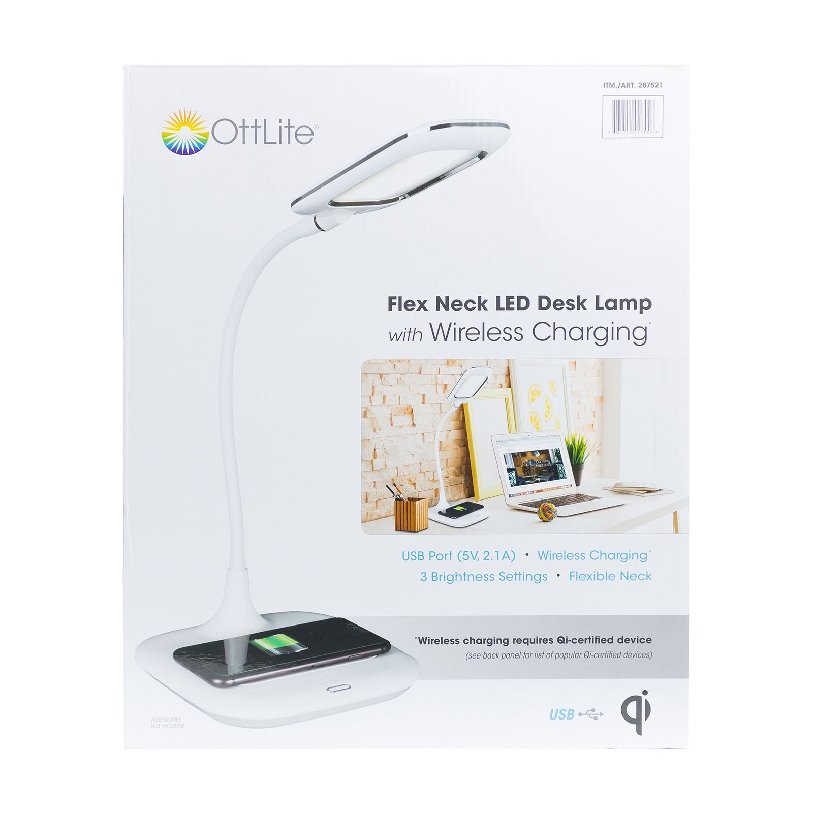 Ottlite Flex Neck Led Desk Lamp With Wireless Charging regarding measurements 1600 X 1600