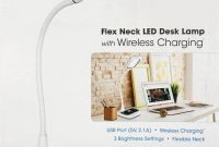 Ottlite Flex Neck Led Desk Lamp With Wireless Charging Usb Port Blackwhite pertaining to proportions 975 X 1200