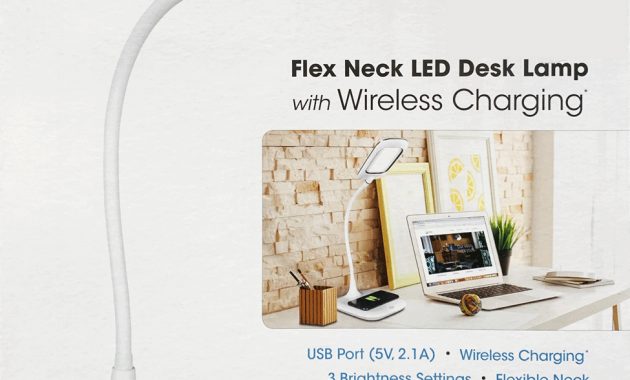 Ottlite Flex Neck Led Desk Lamp With Wireless Charging Usb Port Blackwhite pertaining to proportions 975 X 1200