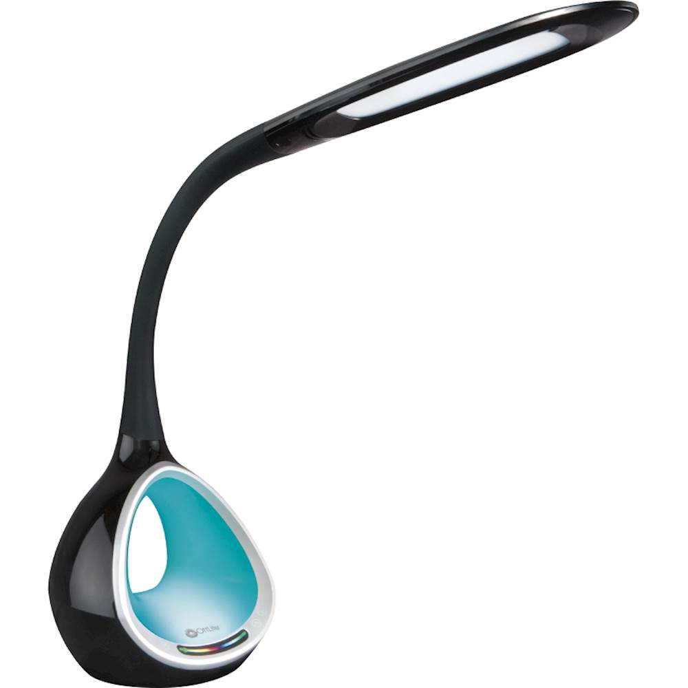 Ottlite Led Desk Lamp With Color Changing Tunnel And Usb Port Black High Gloss in proportions 1000 X 1000