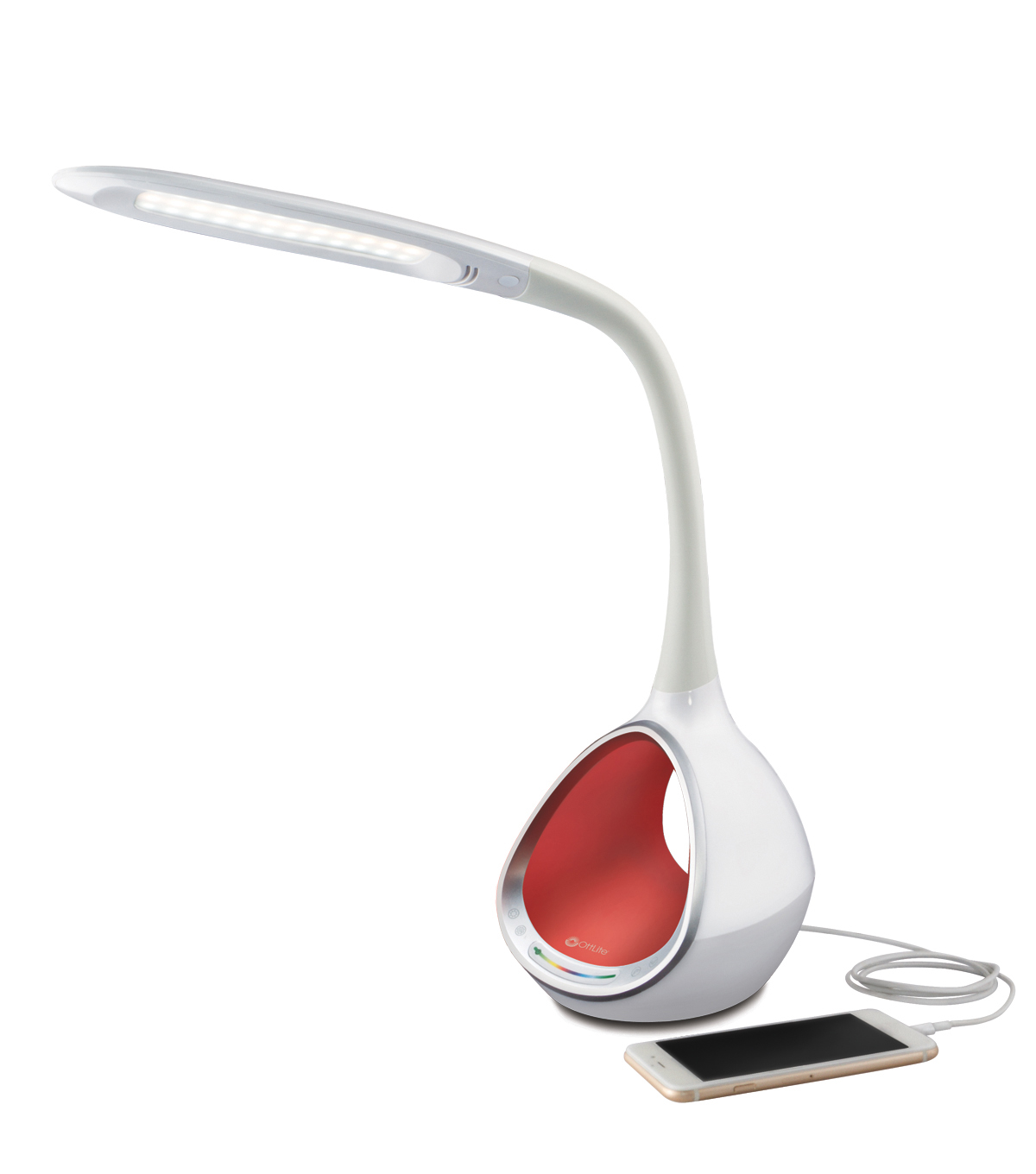 Ottlite Led Desk Lamp With Color Changing Tunnel Usb White pertaining to size 1200 X 1360