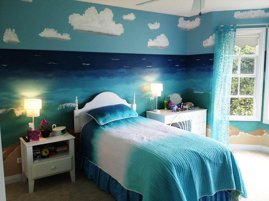 Painting A Beach Themed Room Biaf Media Home Design throughout size 1024 X 768