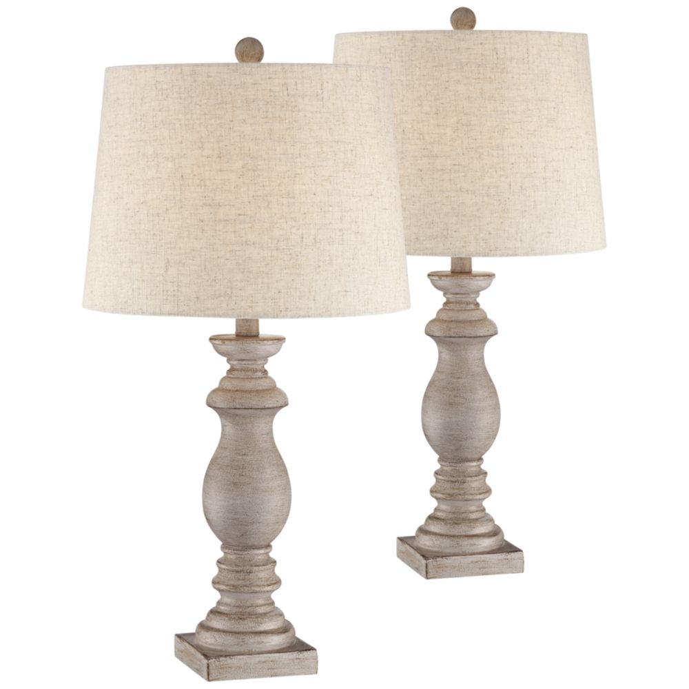 Patsy Beige Washed Table Lamps Set Of 2 Style 55m18 with measurements 1000 X 1000