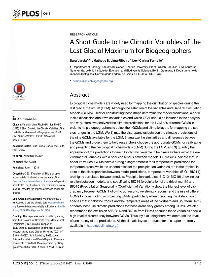 Pdf A Short Guide To The Climatic Variables Of The Last in dimensions 850 X 1100