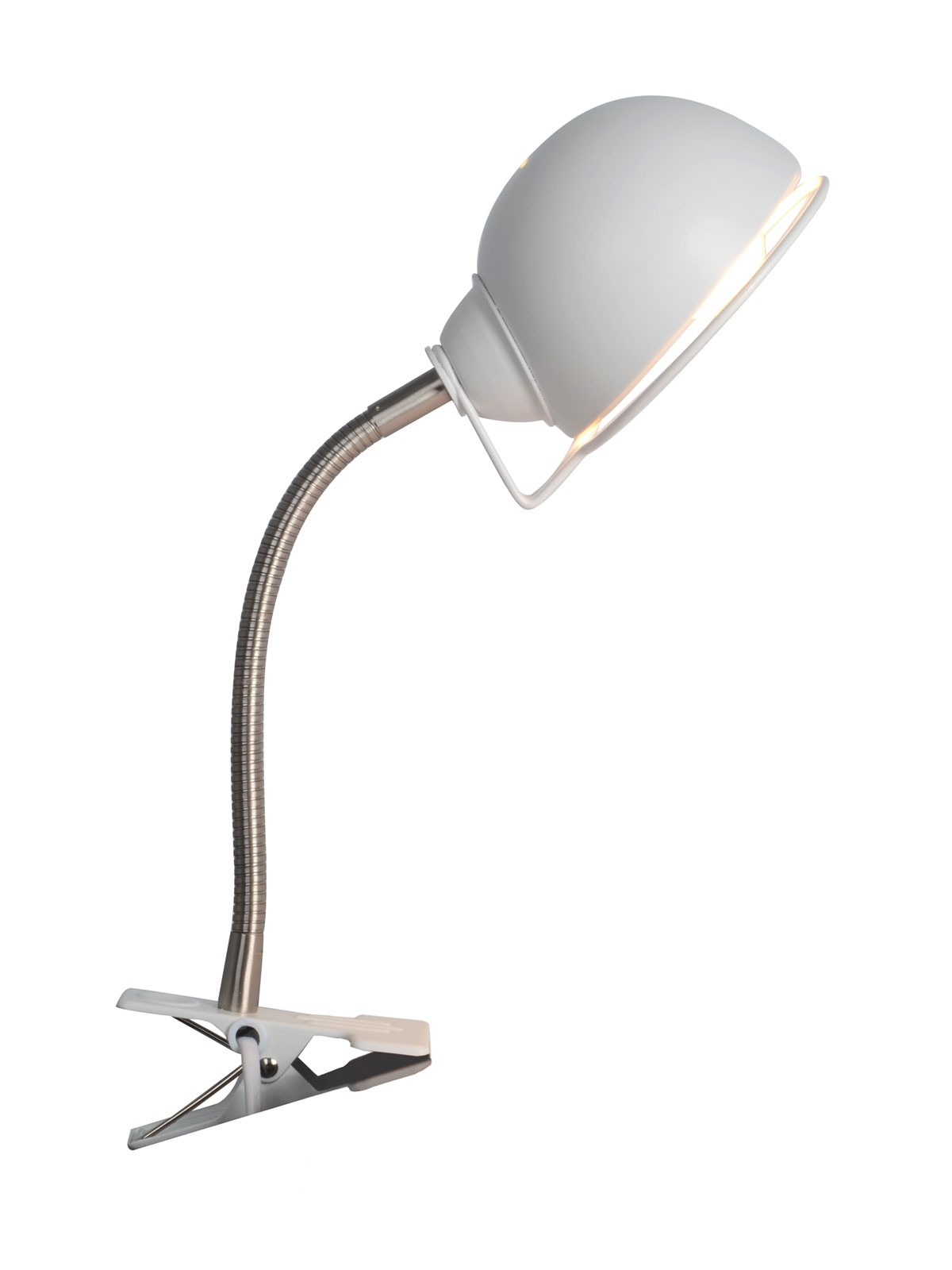 Peggy 1 Light Clip On Task Lamp In White inside proportions 1200 X 1600