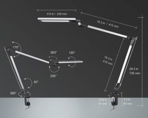 Phive Lk1 Metal Architect Swing Arm Led Desk Lamp Table throughout proportions 1500 X 1200