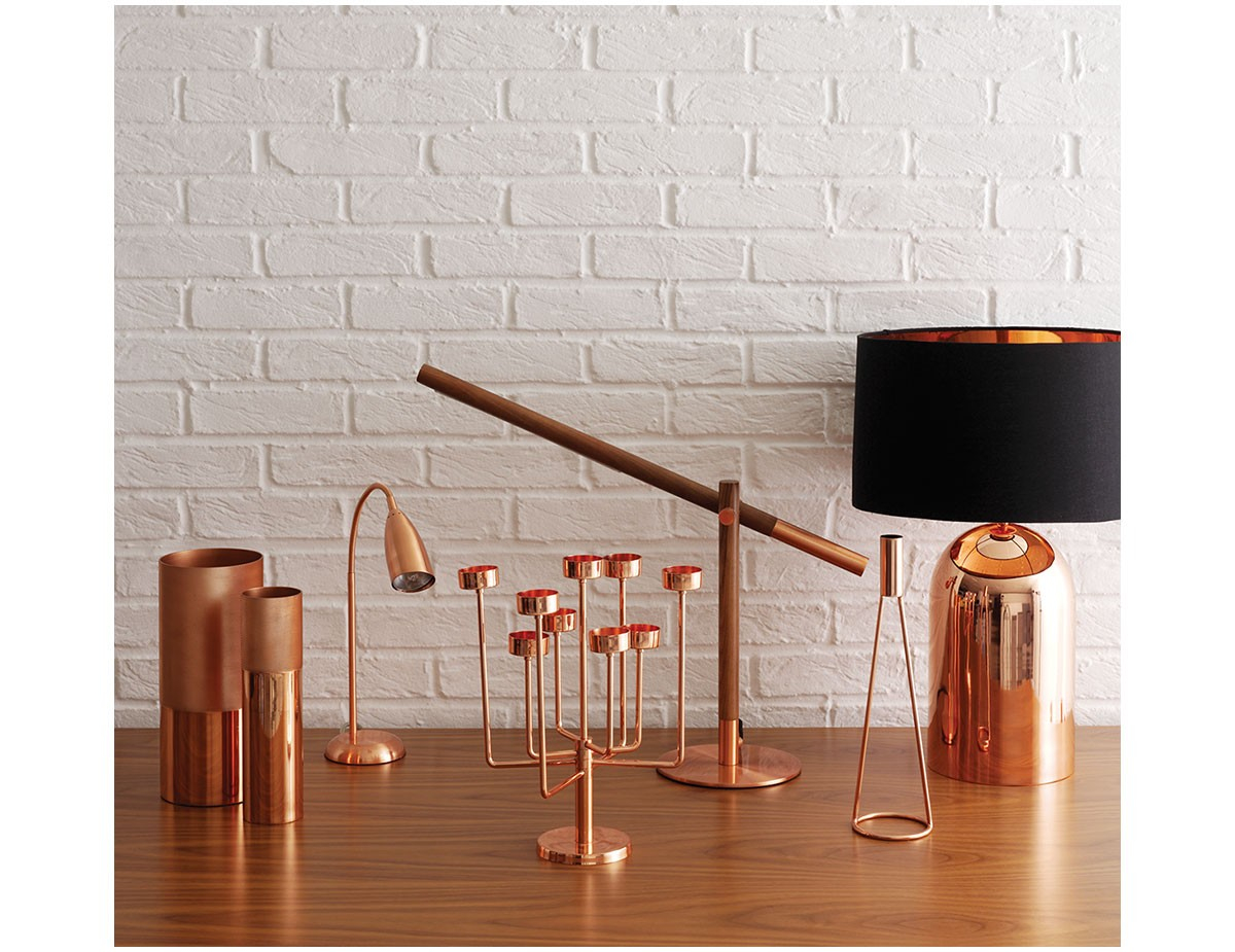 Poise Walnut And Copper Led Desk Lamp inside sizing 1200 X 925