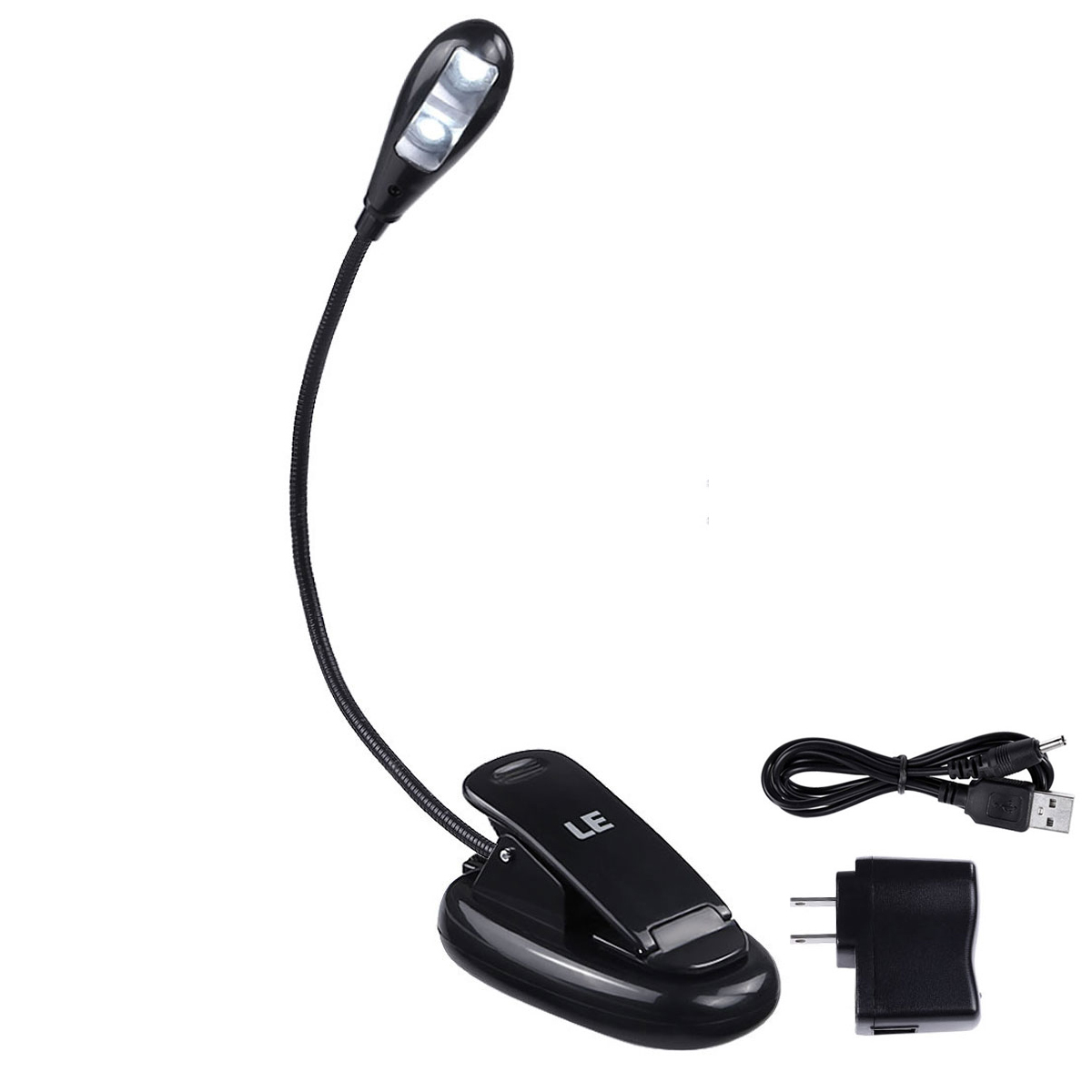 Portable Clip Desk Lamp Rechargeable And Flexible 2 Level Brightness Ac Adaptor And Usb Cord Included Daylight White regarding size 1200 X 1200