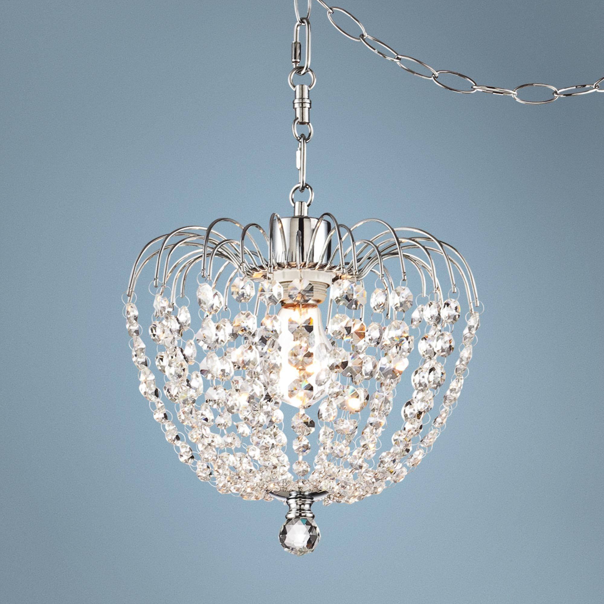 Possini Euro 10 14 Wide Crystal Plug In Swag Pendant Light inside measurements 2000 X 2000