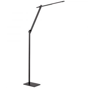 Possini Euro Barrett Anodized Black Led Floor Lamp Style with proportions 1000 X 1000