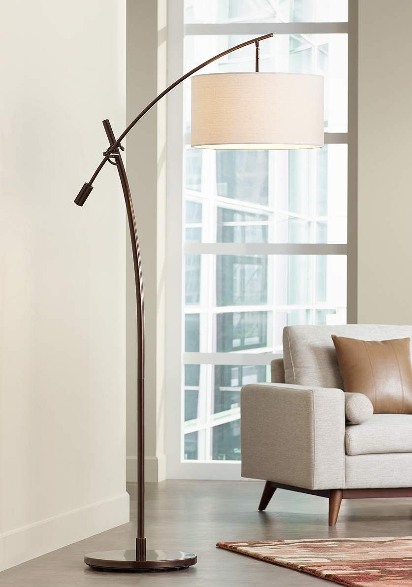 Possini Euro Bronze Finish Boom Arched Floor Lamp V2695 pertaining to size 837 X 1192