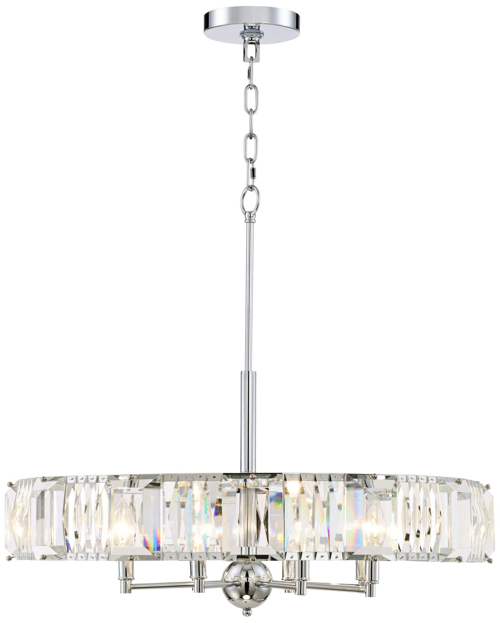 Possini Euro Chrome 29 Wide Crystal Pendant Light 1f081 regarding dimensions 1607 X 2000