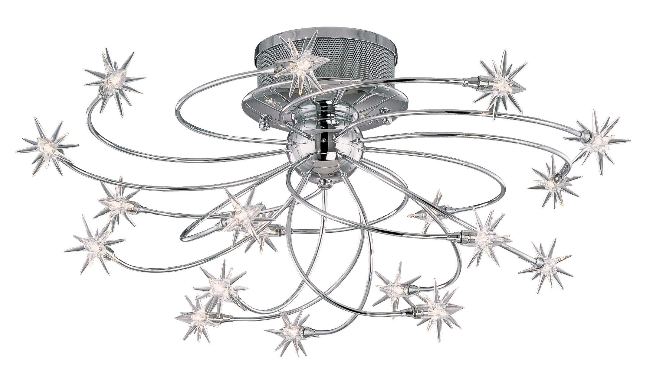 Possini Euro Design Galaxy Chrome 28 14 Wide Ceiling Light in size 2158 X 1284