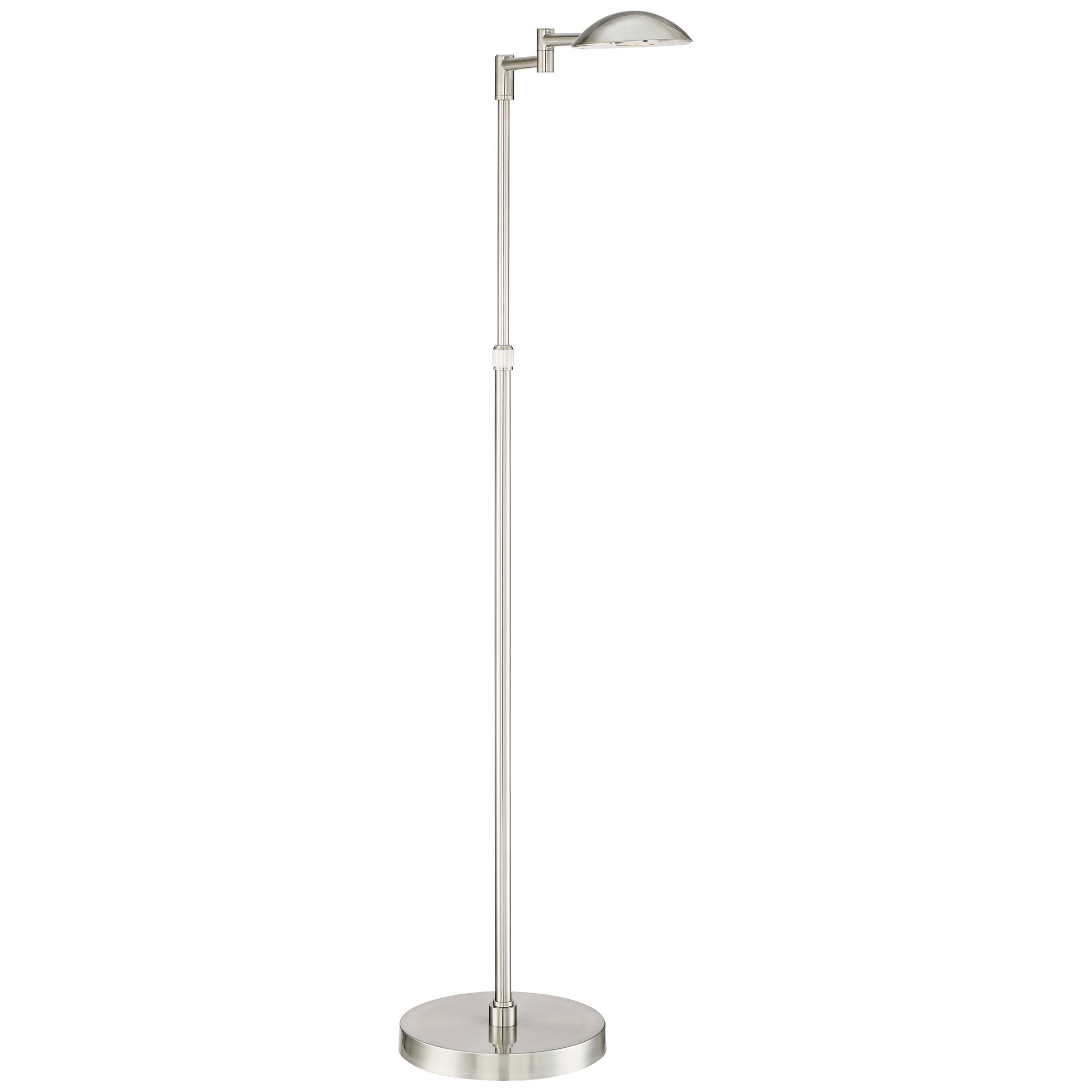 Possini Euro Design Modern Floor Lamp Swing Arm Satin Nickel with measurements 2000 X 2000