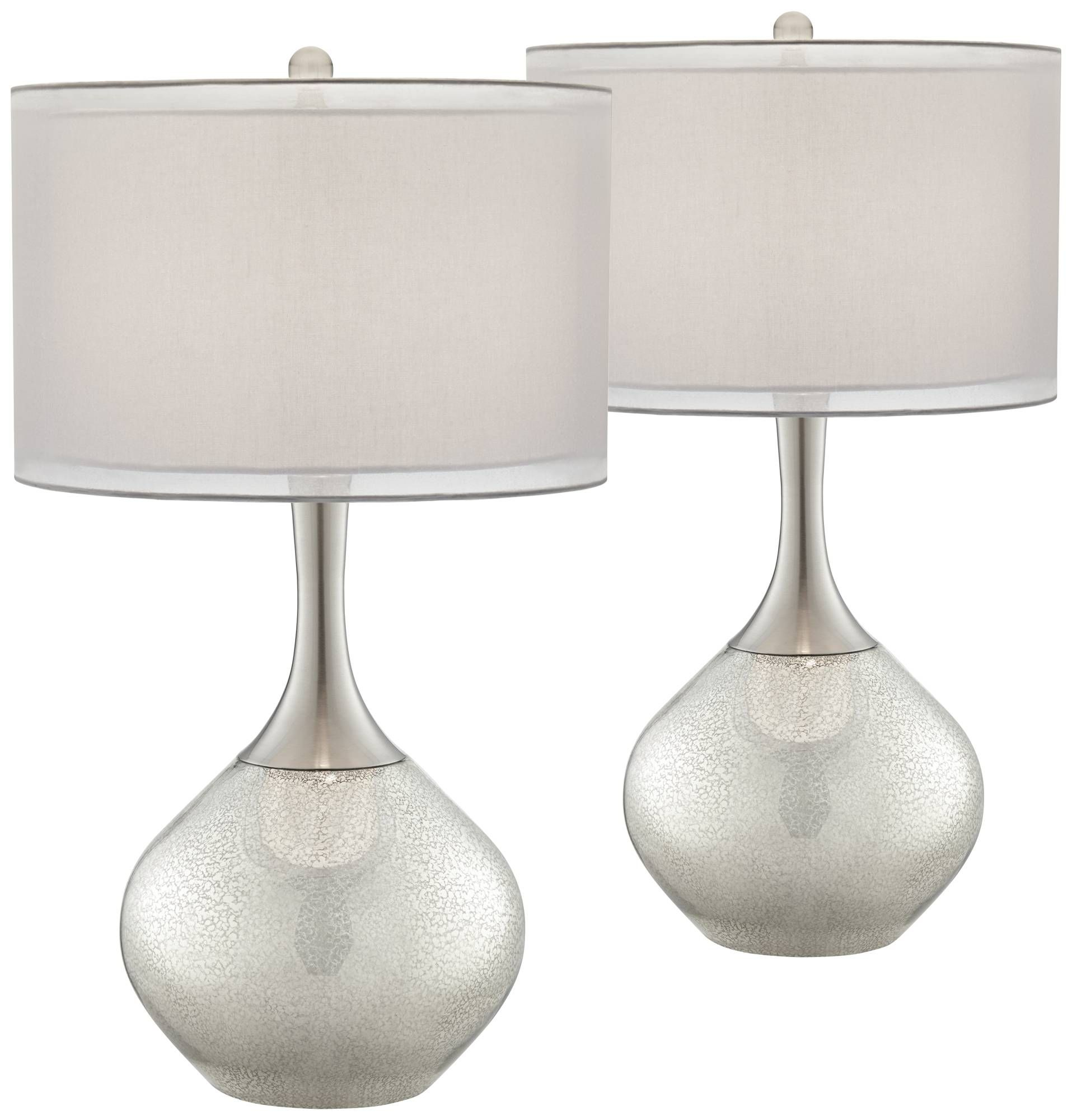 Possini Euro Design Swift Mercury Glass Table Lamp Set Of 2 with dimensions 1915 X 2000