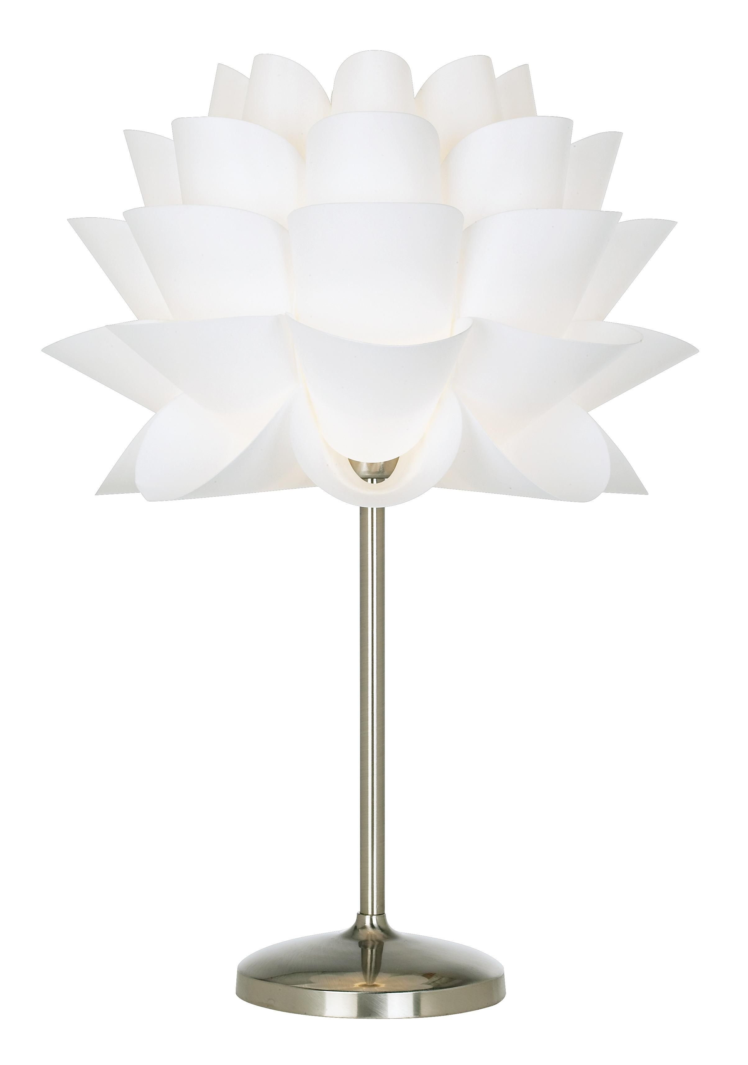 Possini Euro Design White Flower Acrylic Shade Table Lamp with size 2408 X 3426