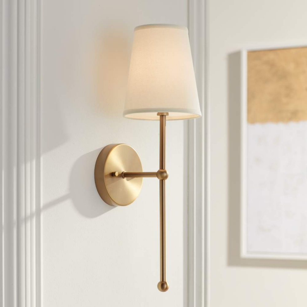 Possini Euro Elena 21 High Warm Brass Wall Sconce 24m95 in measurements 1000 X 1000