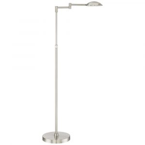 Possini Euro Eliptik Satin Nickel Led Swing Arm Floor Lamp for dimensions 1000 X 1000