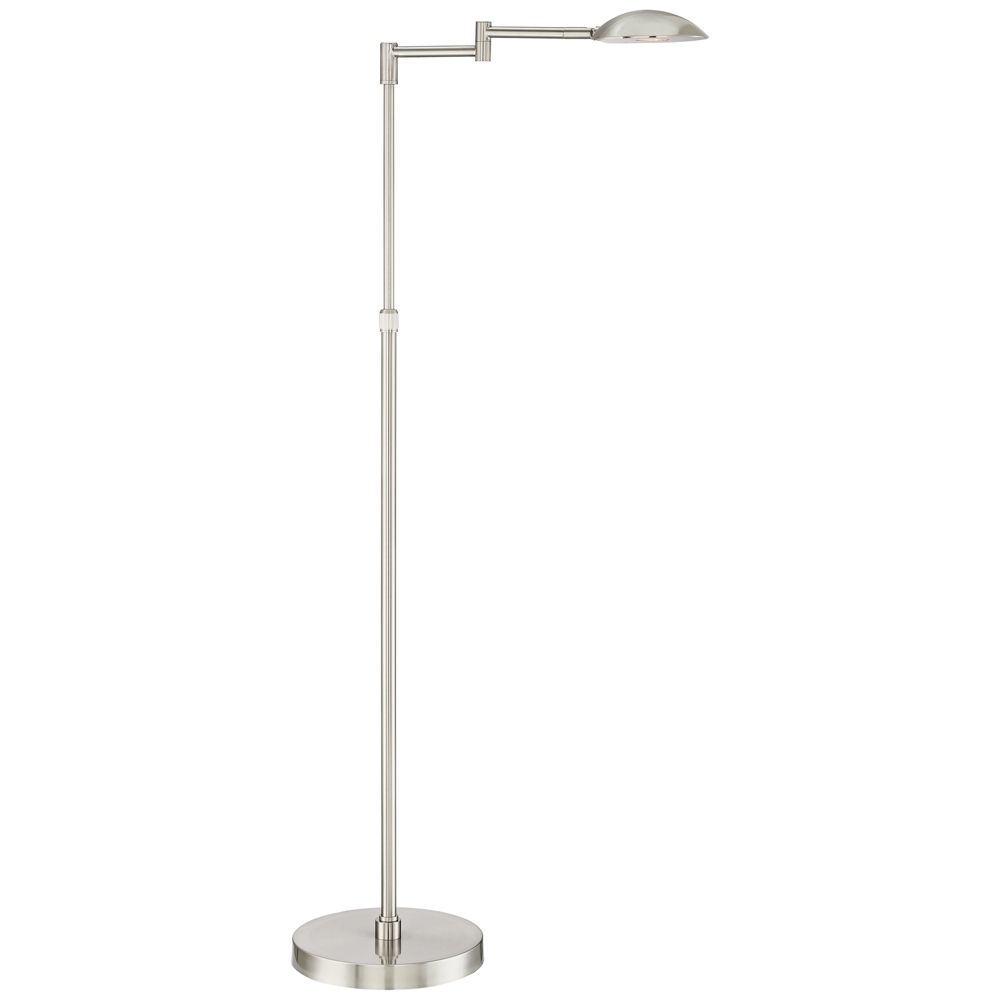 Possini Euro Eliptik Satin Nickel Led Swing Arm Floor Lamp for sizing 1000 X 1000