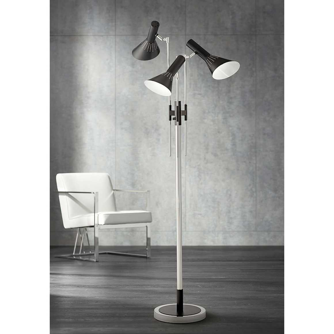 Possini Euro Halifax Polished Nickel 3 Light Floor Lamp Lamps Plus Havenly for sizing 1160 X 1160