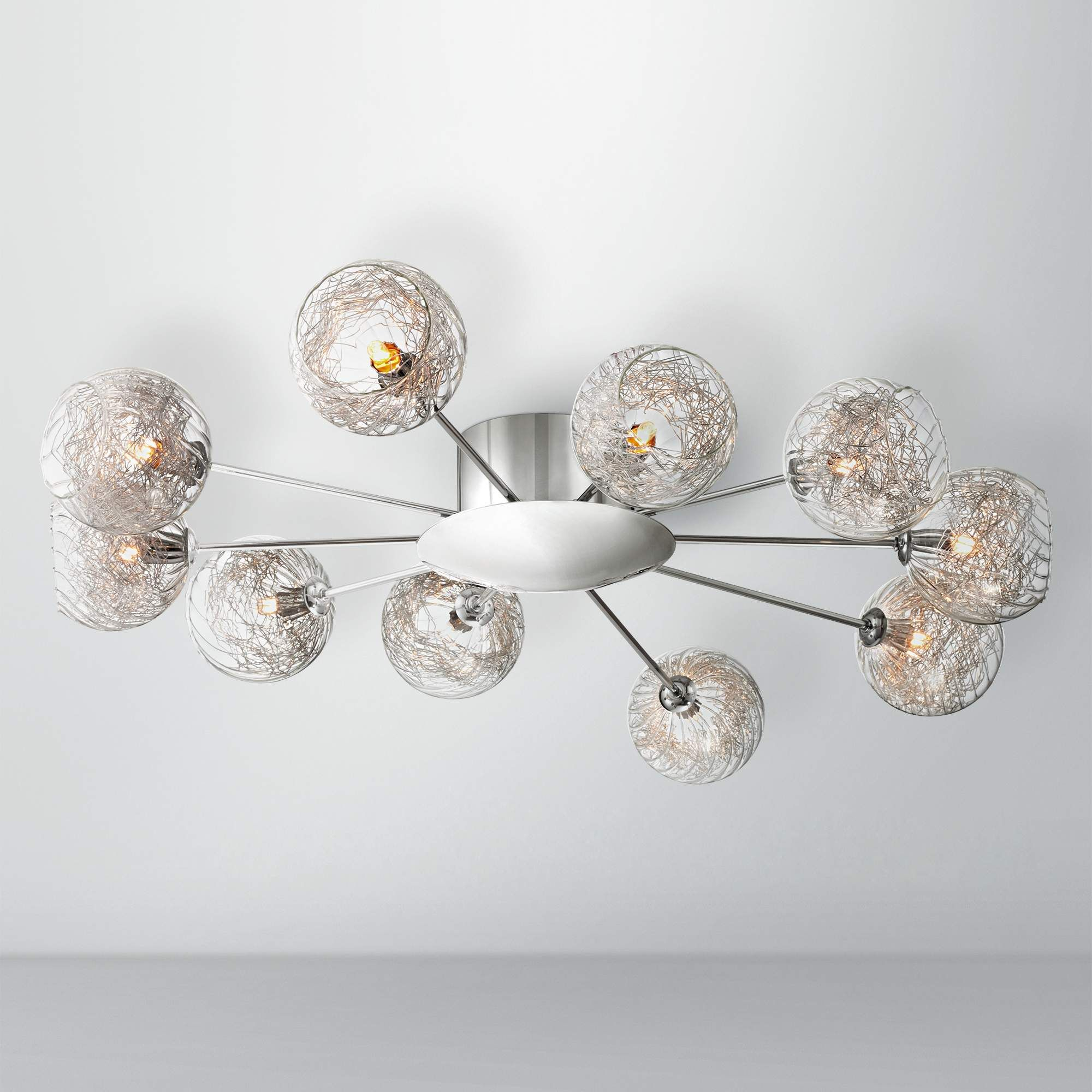 Possini Euro Wired 38 Wide Glass And Chrome Ceiling Light in sizing 2000 X 2000