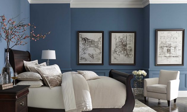 Pretty Blue Color With White Crown Molding Romantic Master regarding size 2700 X 2391