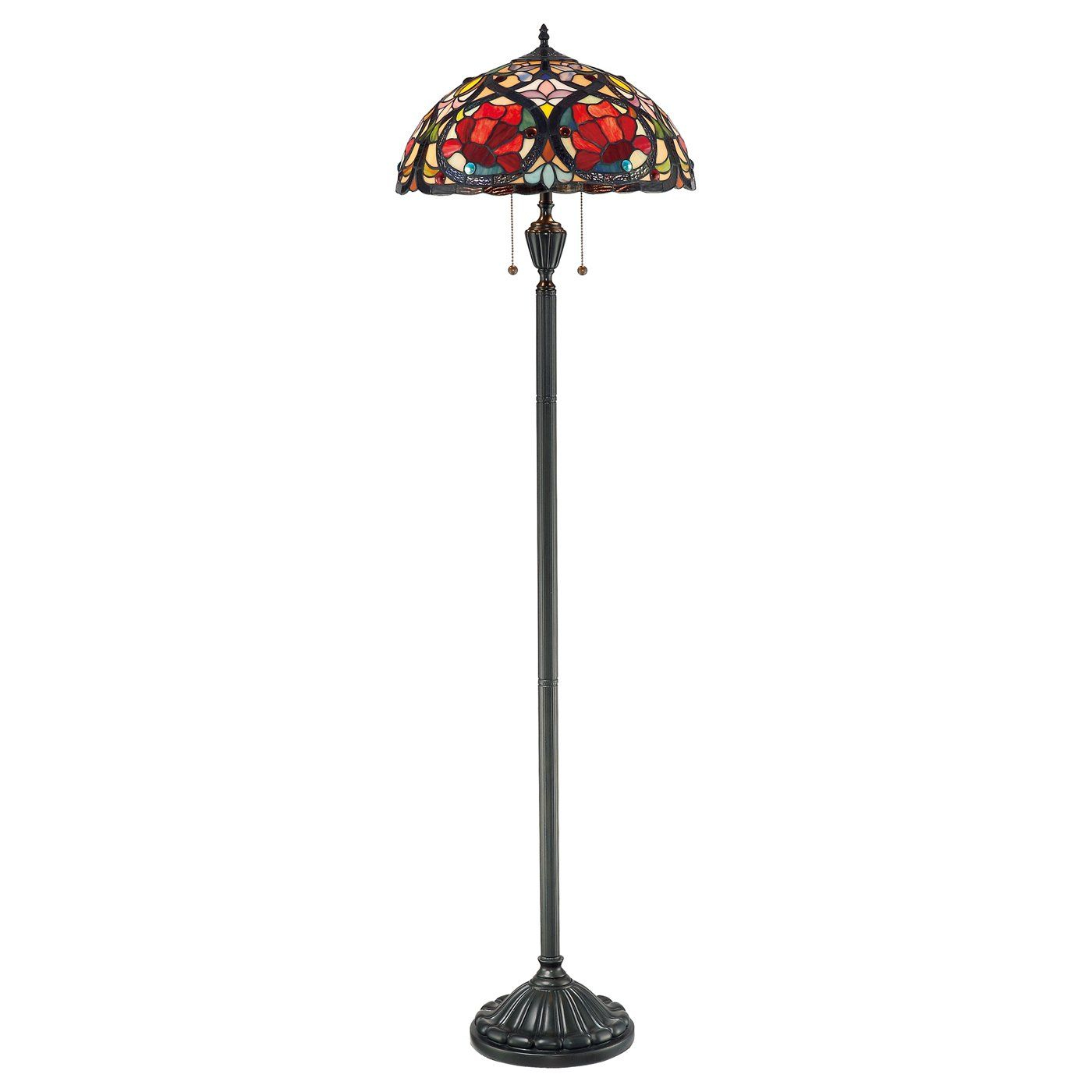 Quoizel Tf879f 2 Light Larissa Tiffany Floor Standing Lamp throughout proportions 1400 X 1400