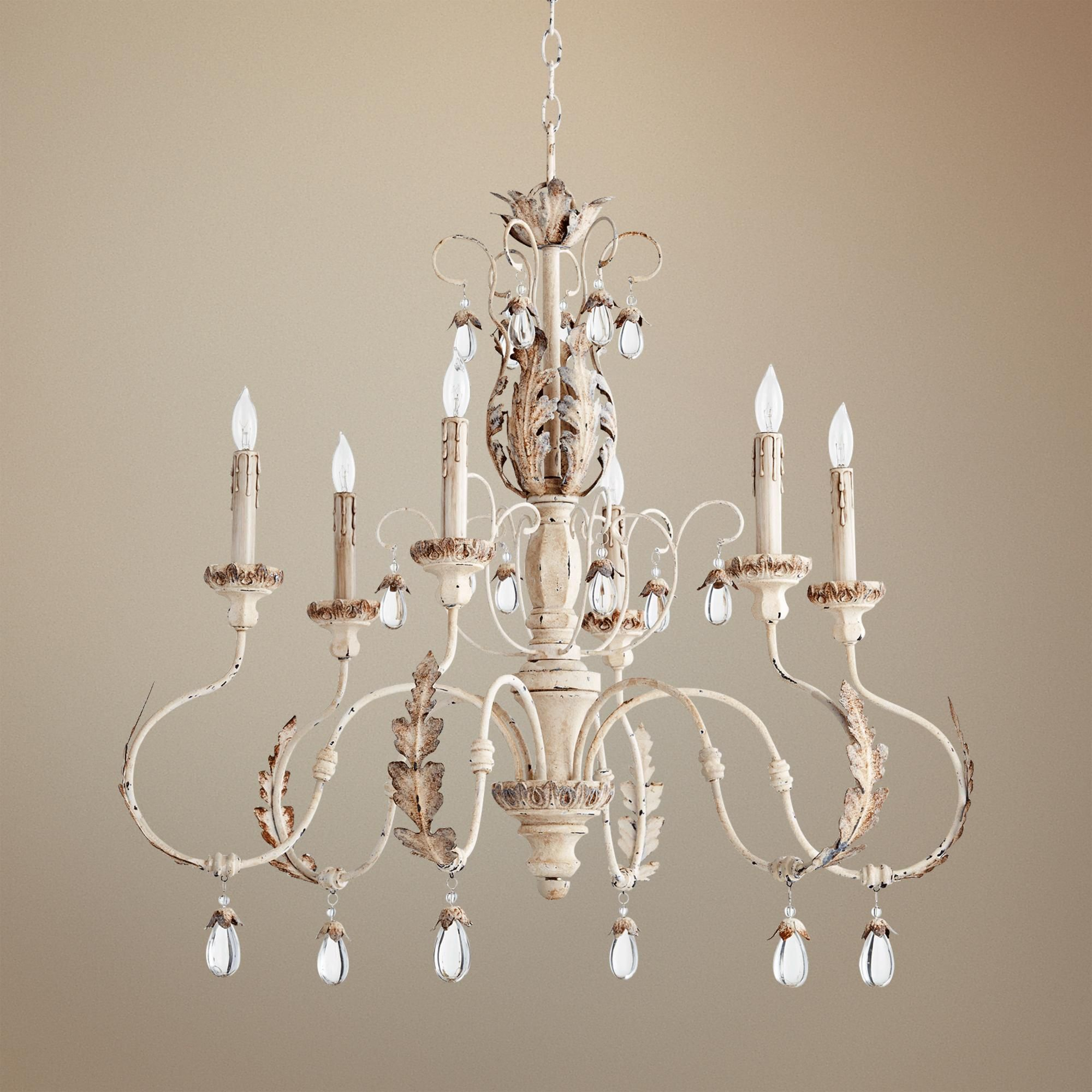 Quorum Venice 32w Persian White 6 Light Chandelier within dimensions 2000 X 2000