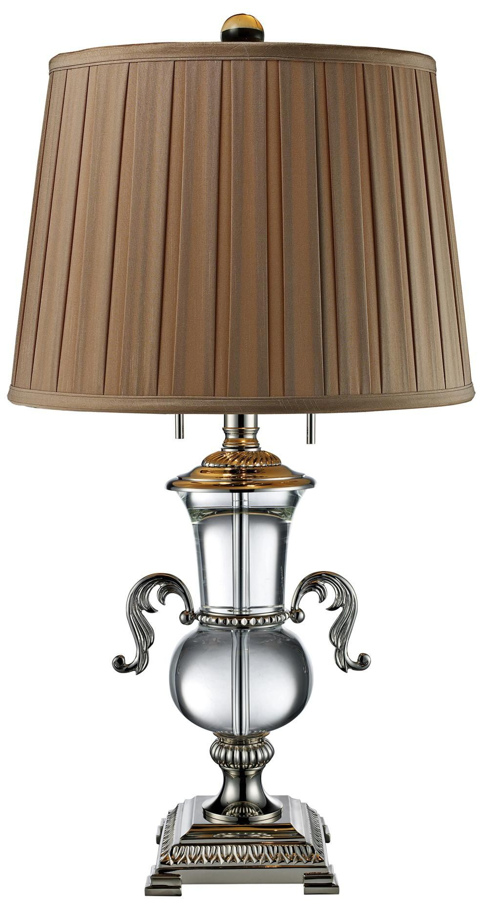 Raven Clear Crystal And Polished Nickel Table Lamp with dimensions 991 X 1860