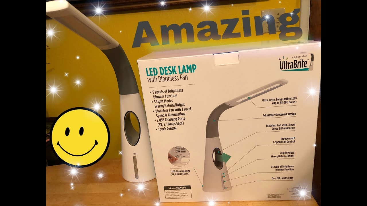 Reviewing Ultrabrite Led Desk Lamp With Bladeless Lamp intended for measurements 1280 X 720