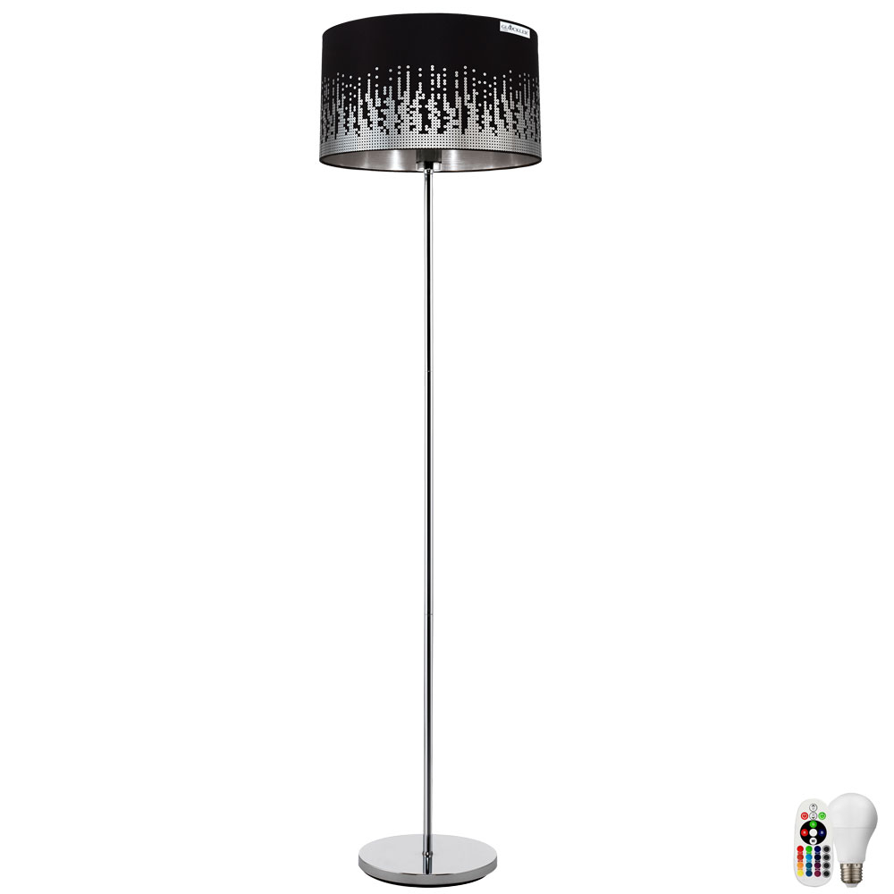 Rgb Led Floor Lamp With Silver Sequins Tramonte throughout sizing 1000 X 1000