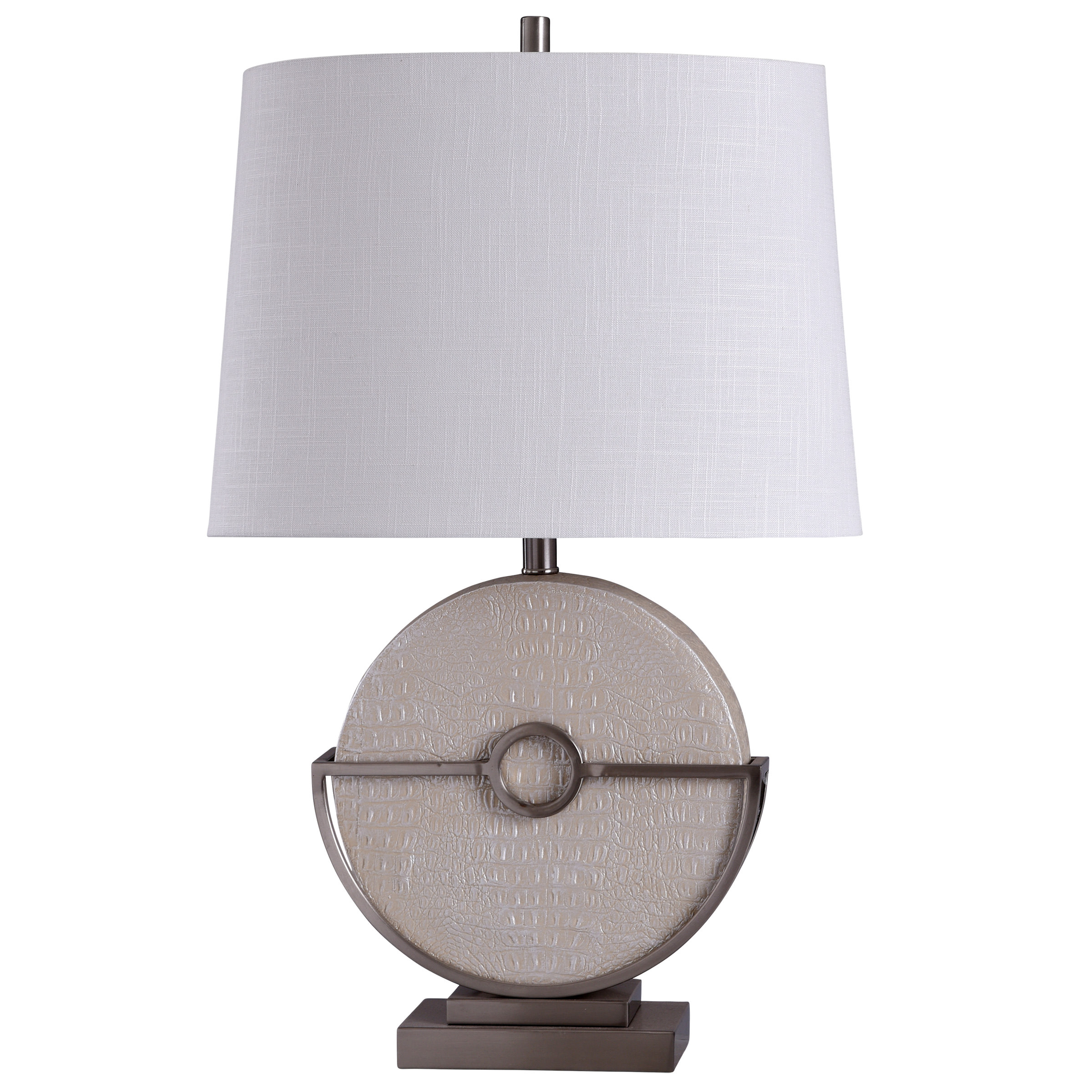 Santa Clarita Table Lamp White Shade Grey And Silver Walmart within measurements 2400 X 2400