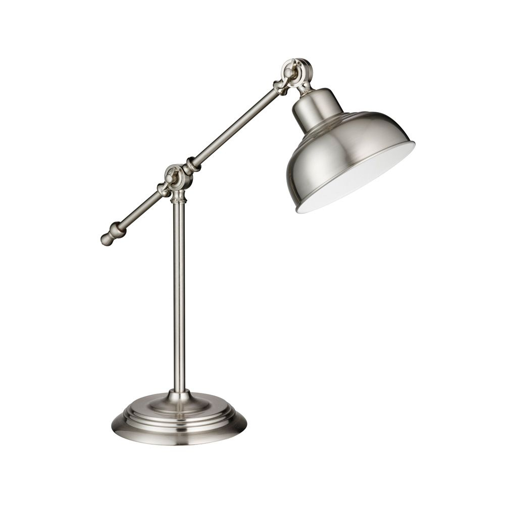 Searchlight 2017ss Macbeth 1 Light Satin Silver Desk Lamp with size 1000 X 1000