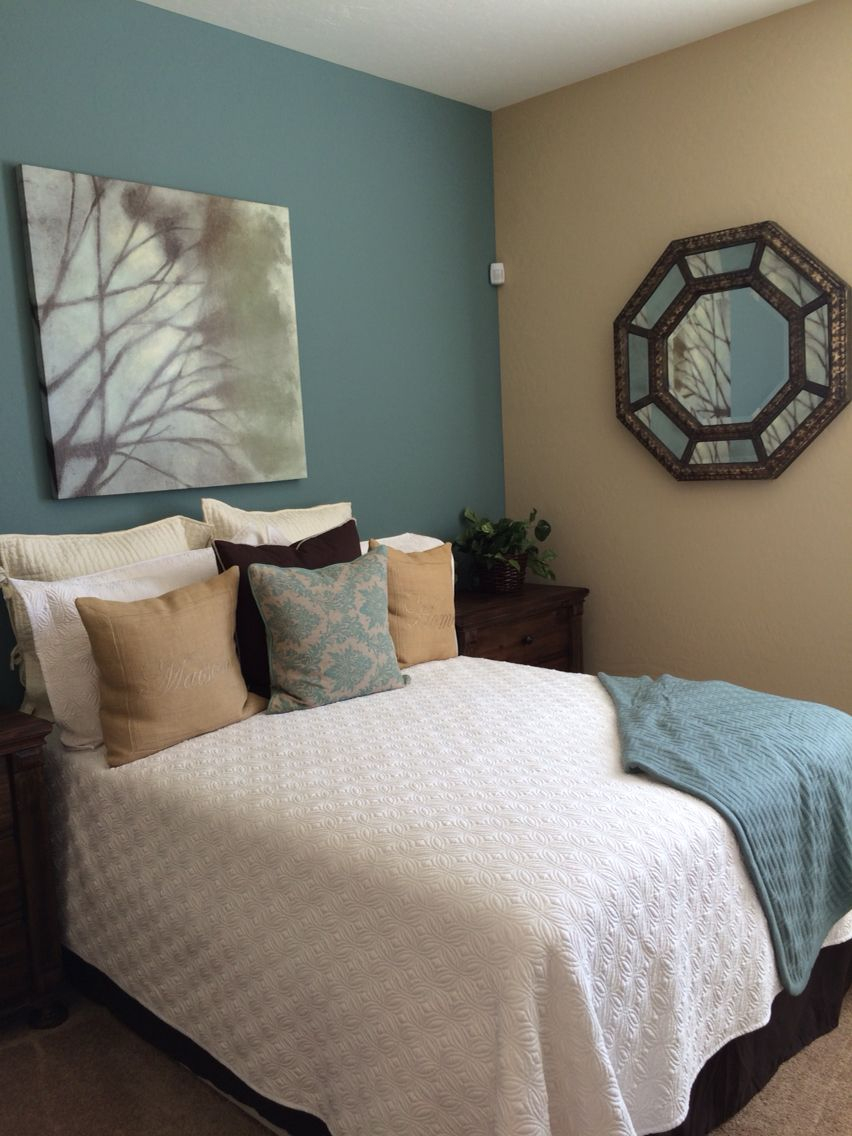 Sherwin Williams Paint Moody Blue Row House Tan Bedroom regarding sizing 852 X 1136