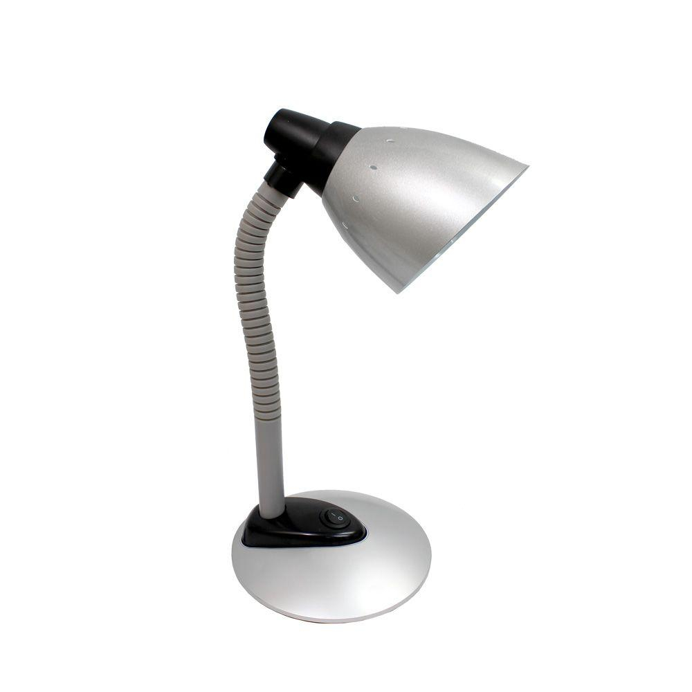 Simple Designs 1634 In Silver High Power Led Desk Lamp With Flexible Hose Neck for sizing 1000 X 1000